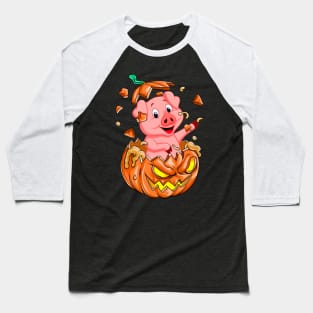 Pig In The Pumpkin tshirt halloween costume funny gift t-shirt Baseball T-Shirt